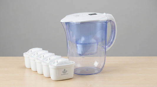Reinquelle Familien Bundle – Wasserfilter Krug 3.5L + 6 Kartuschen | MAXTRA kompatibel | Sparset