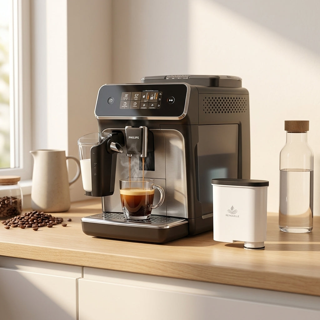 Reinquelle Wasserfilter für Kaffeemaschinen 4er Pack – kompatibel mit Philips LatteGo, 2200, 3200, 3300, 5400 Series